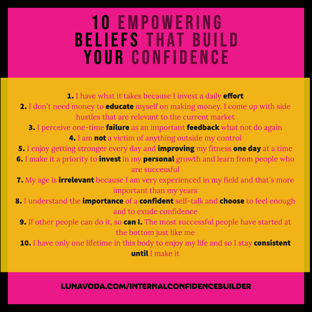 10 empowering beliefs - Luna Voda Coaching | Next Level Coaching