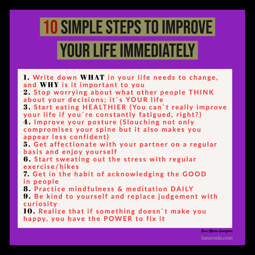 10 simple ways to improve your life
