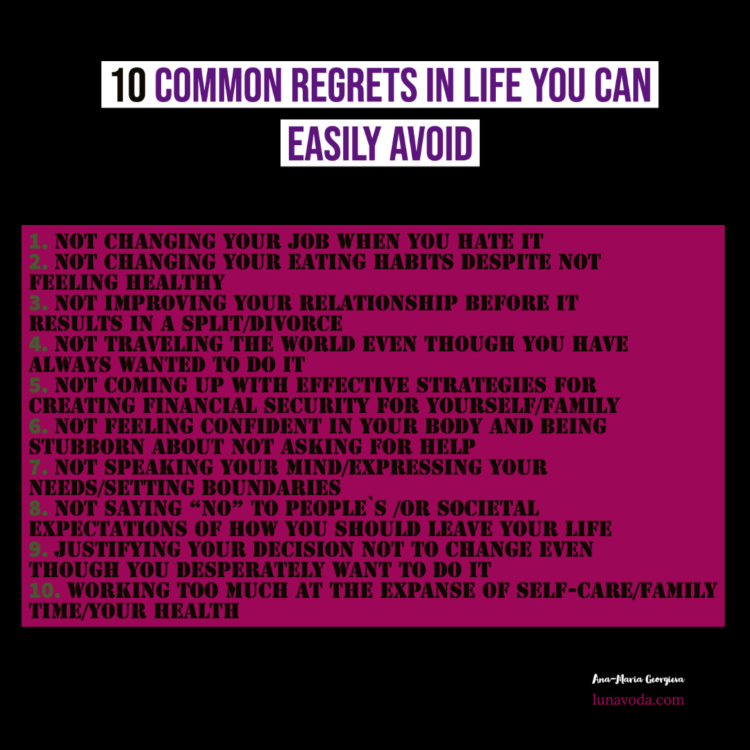 10 Common Regrets in Life