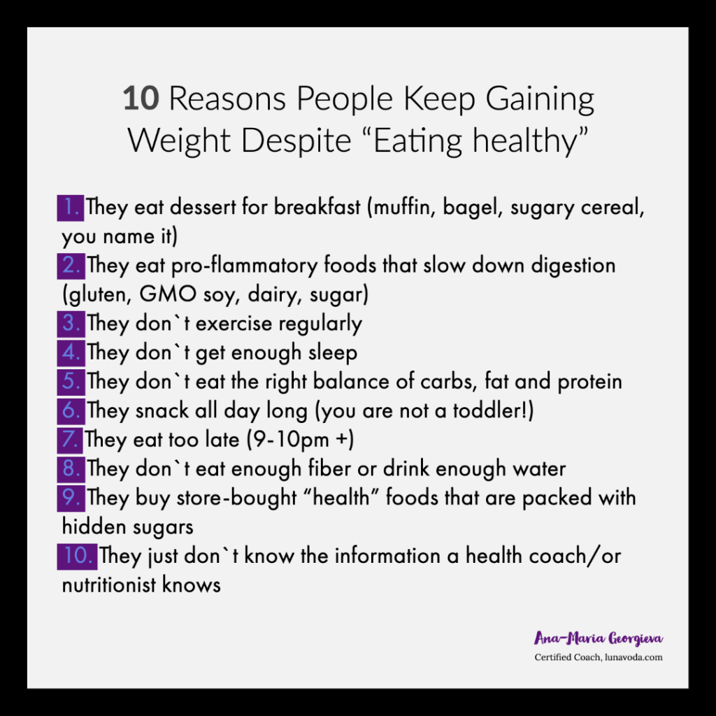 10 reasons people gain weight